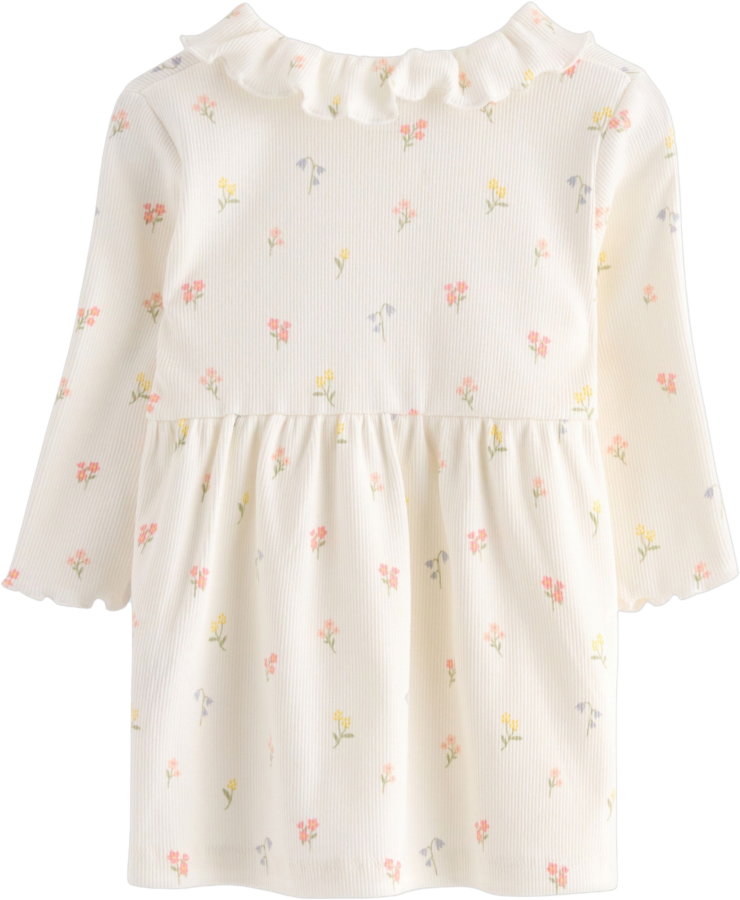 Soft ribbed dress with long sleeves