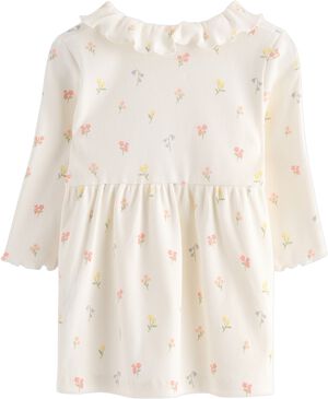 Soft ribbed dress with long sleeves