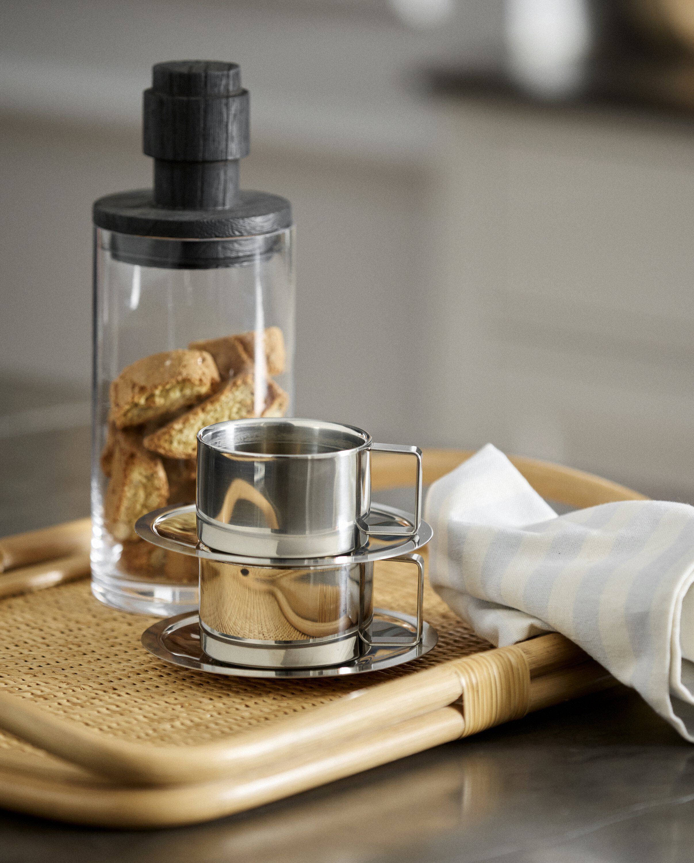 LAURUS rattan serving tray - nature