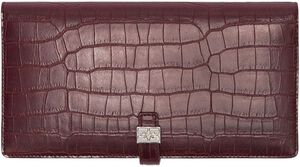 Long Slim Wallet Croco