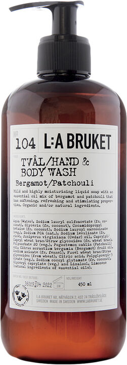 Hand & Body Wash Bergamott / Patchouli 450 ml.