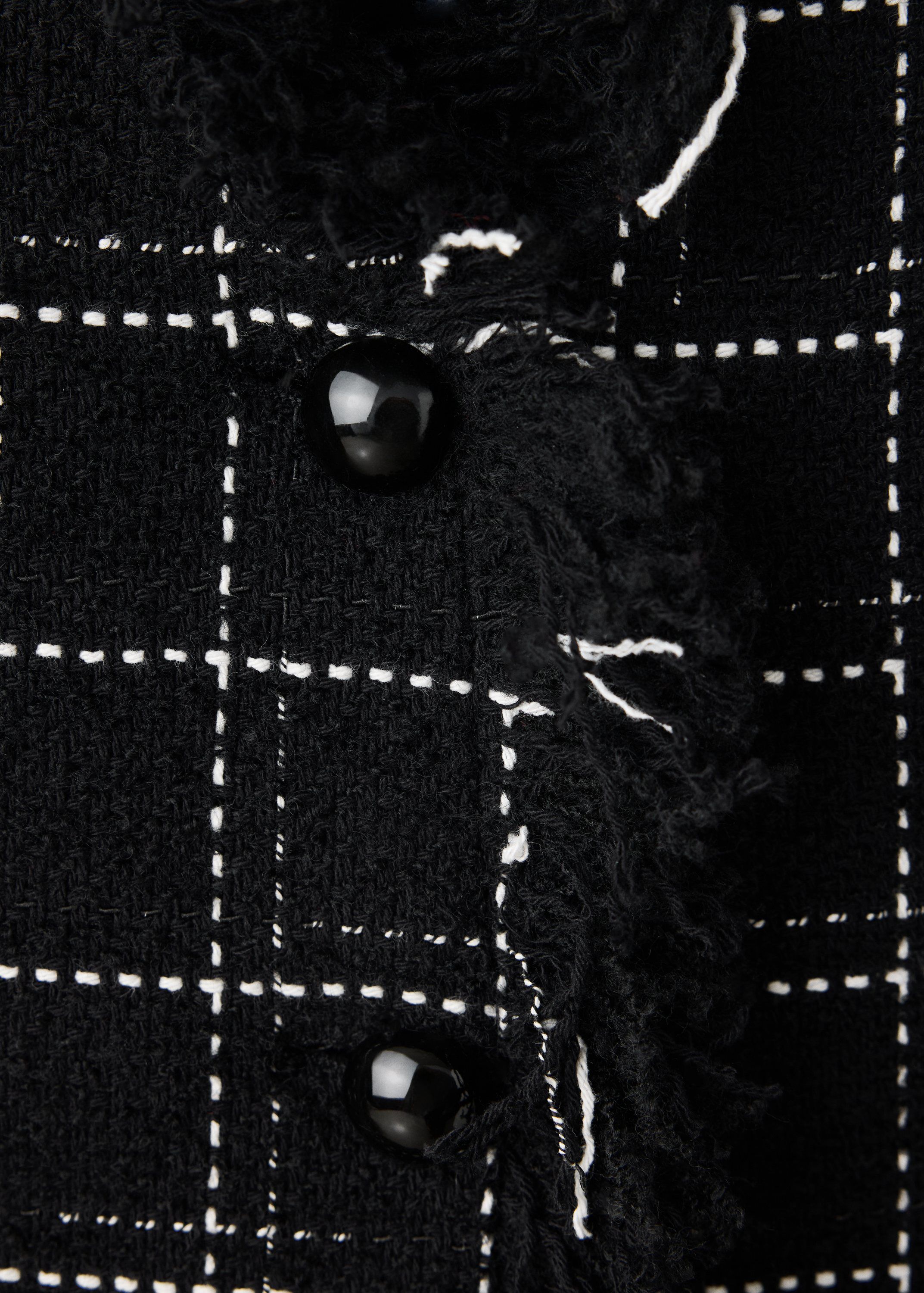 Fringed tweed blazer