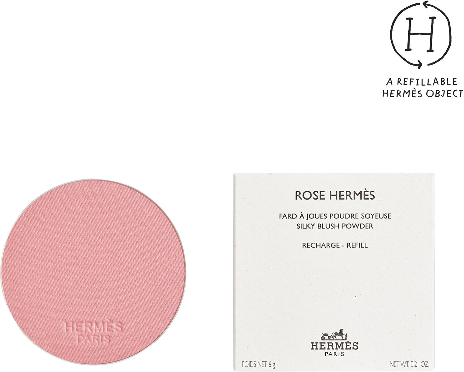Rose Herm&egrave;s Silky Blush Powder Refill