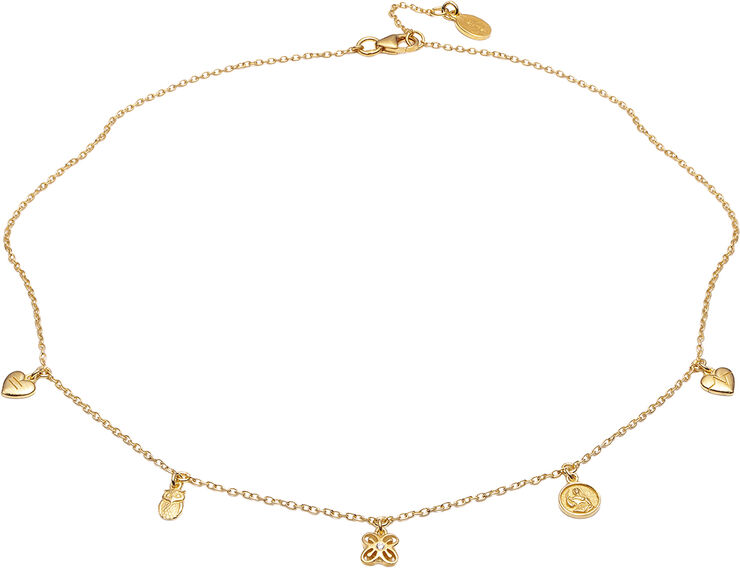 People necklace VERMEIL (925 Sterling silver gold plated 2. 5 micron)