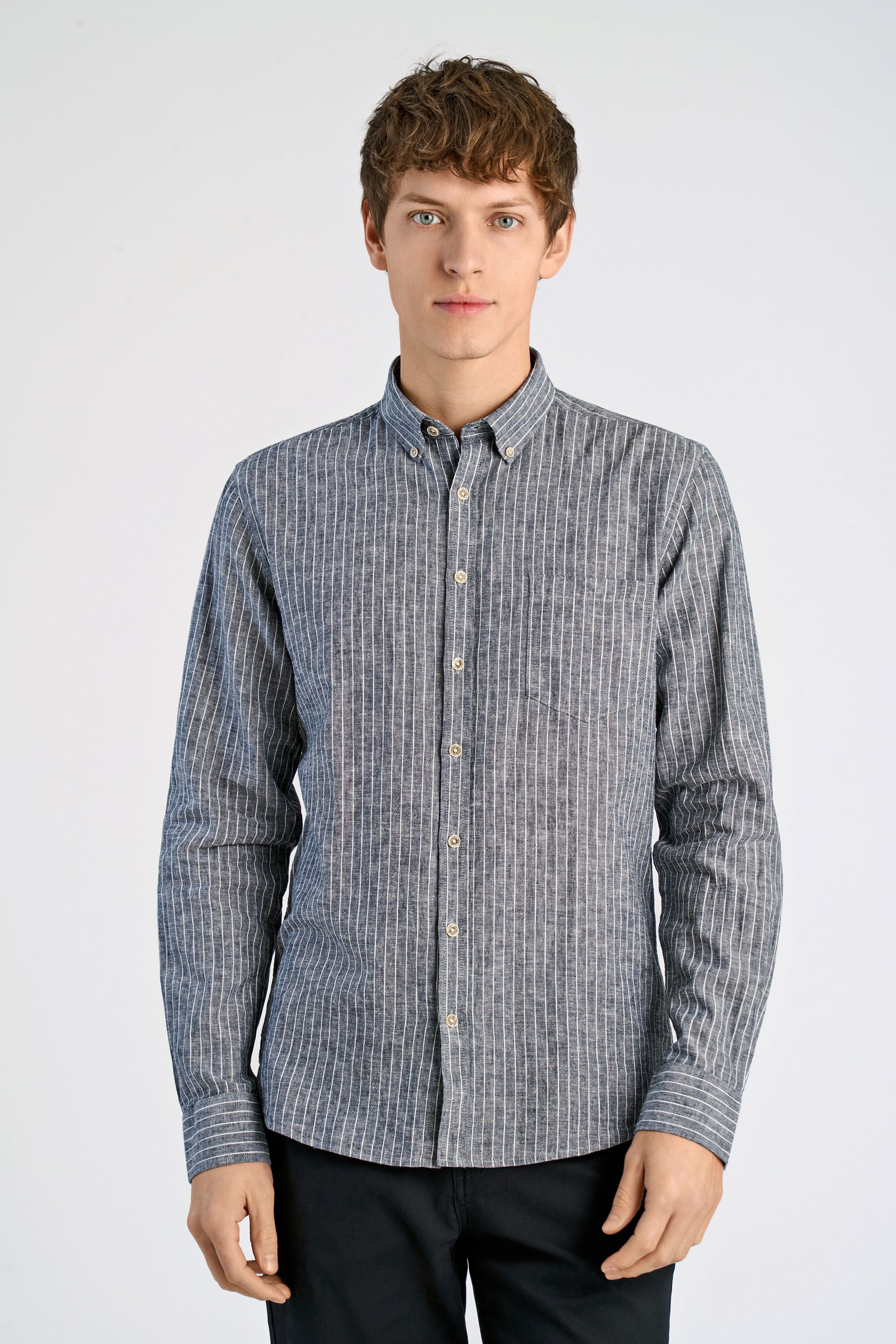 Cotton/linen shirt L/S