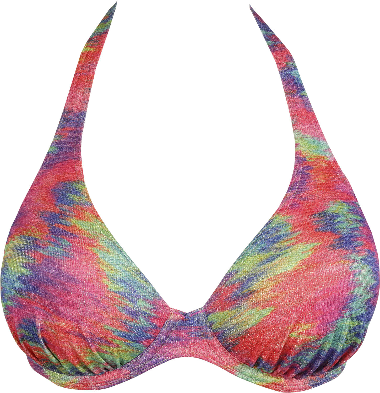 Cairo bikinitop med dyb udsk&aelig;ring og delvis vattering