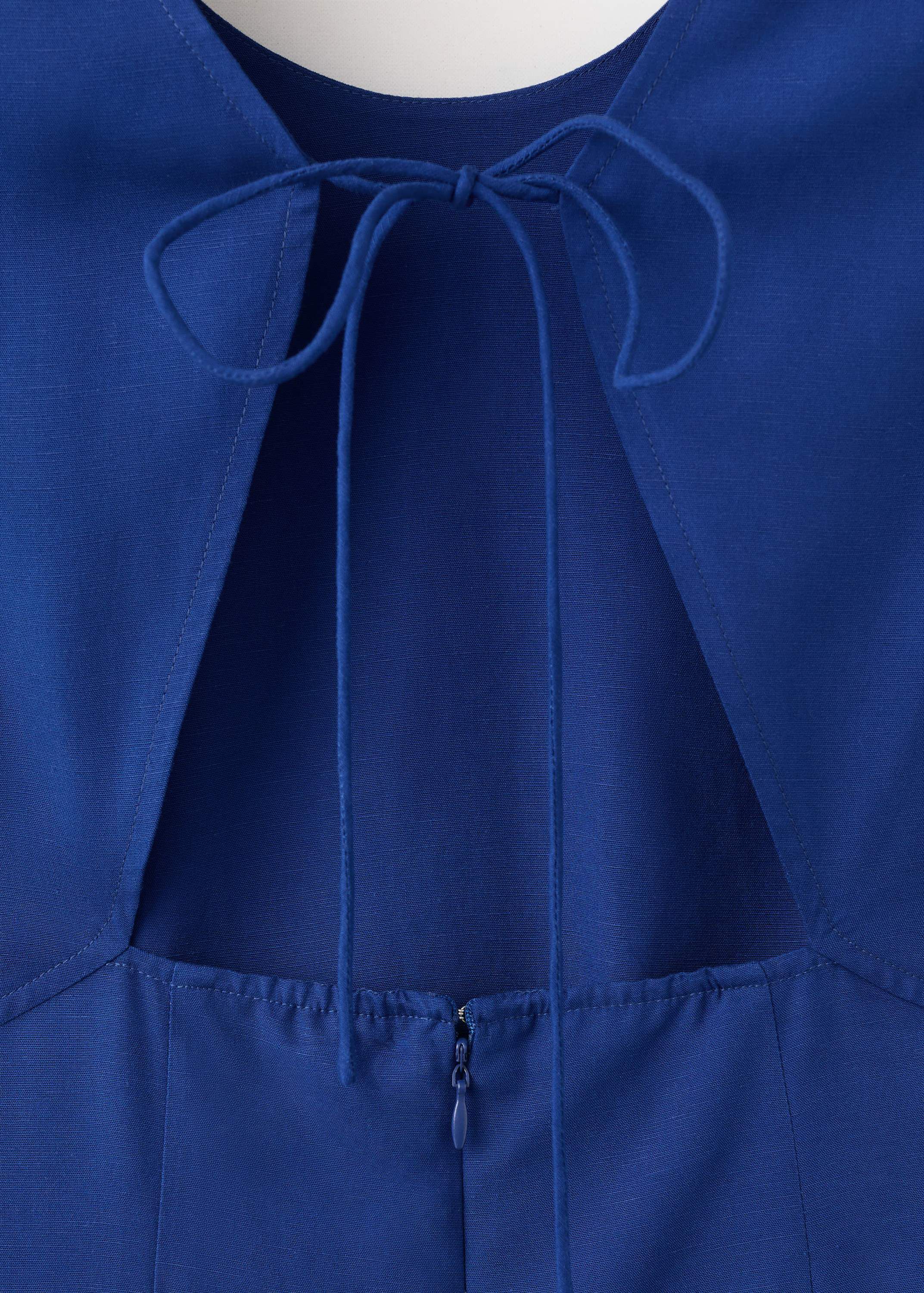 Side ruched dress with tie detail