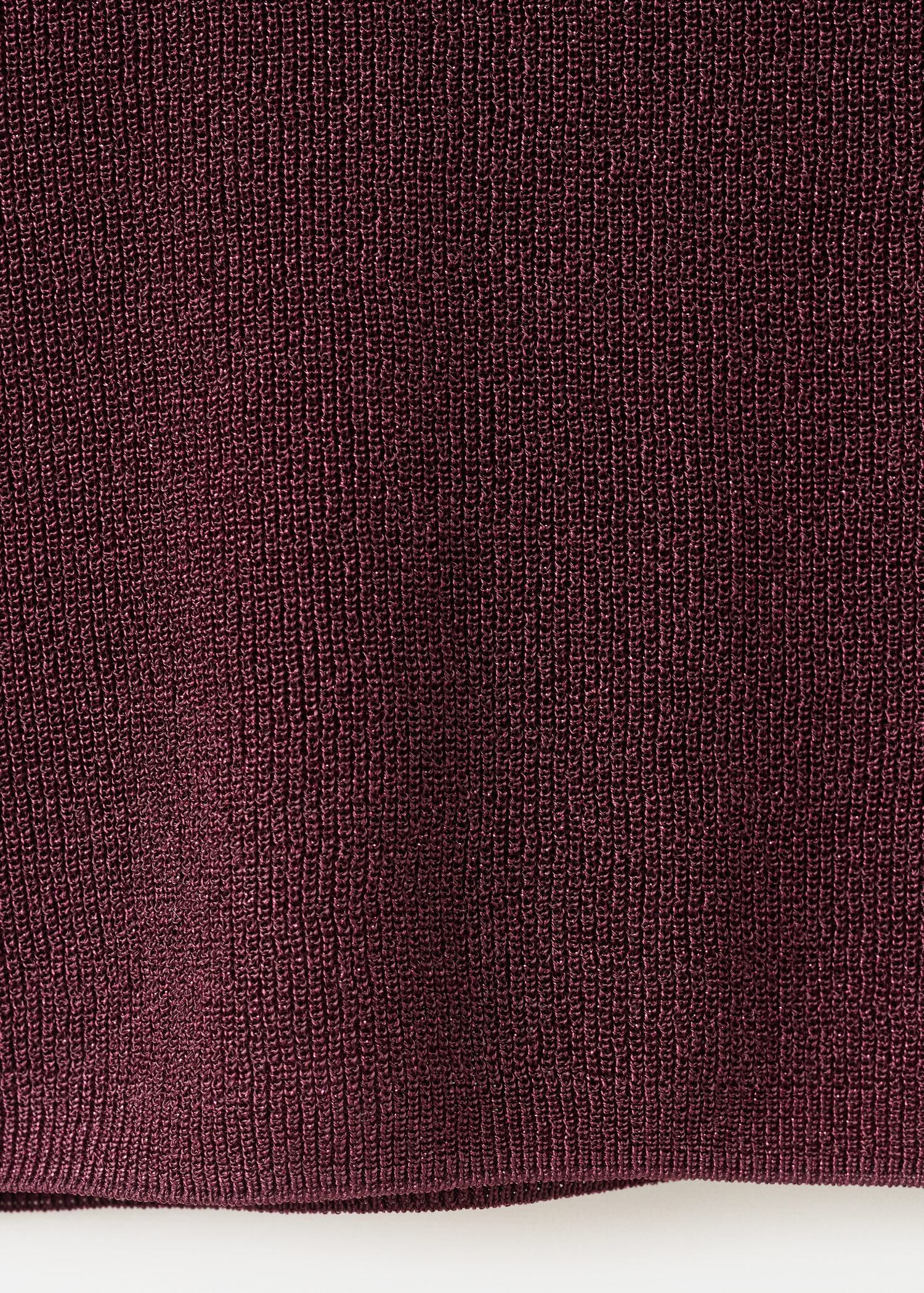 Lurex knitted V-neck top