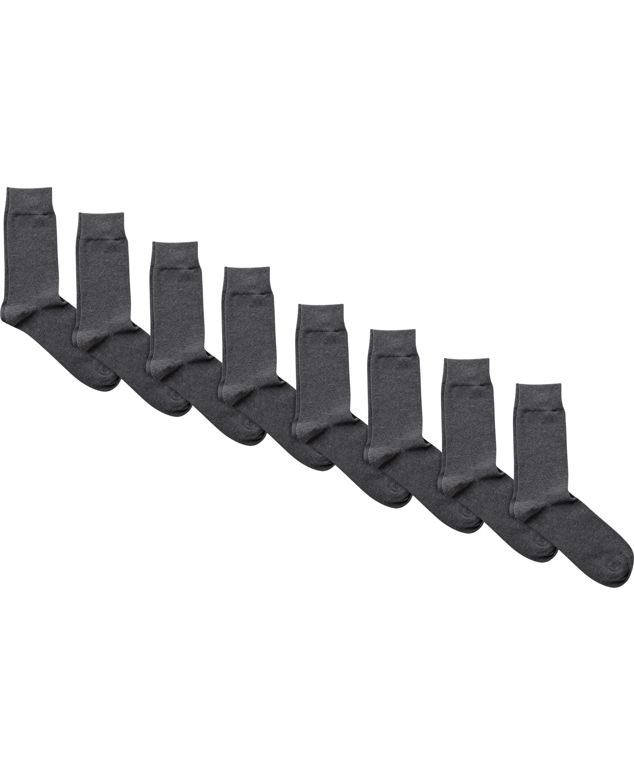 Mens plain sock - 8 pk Grey