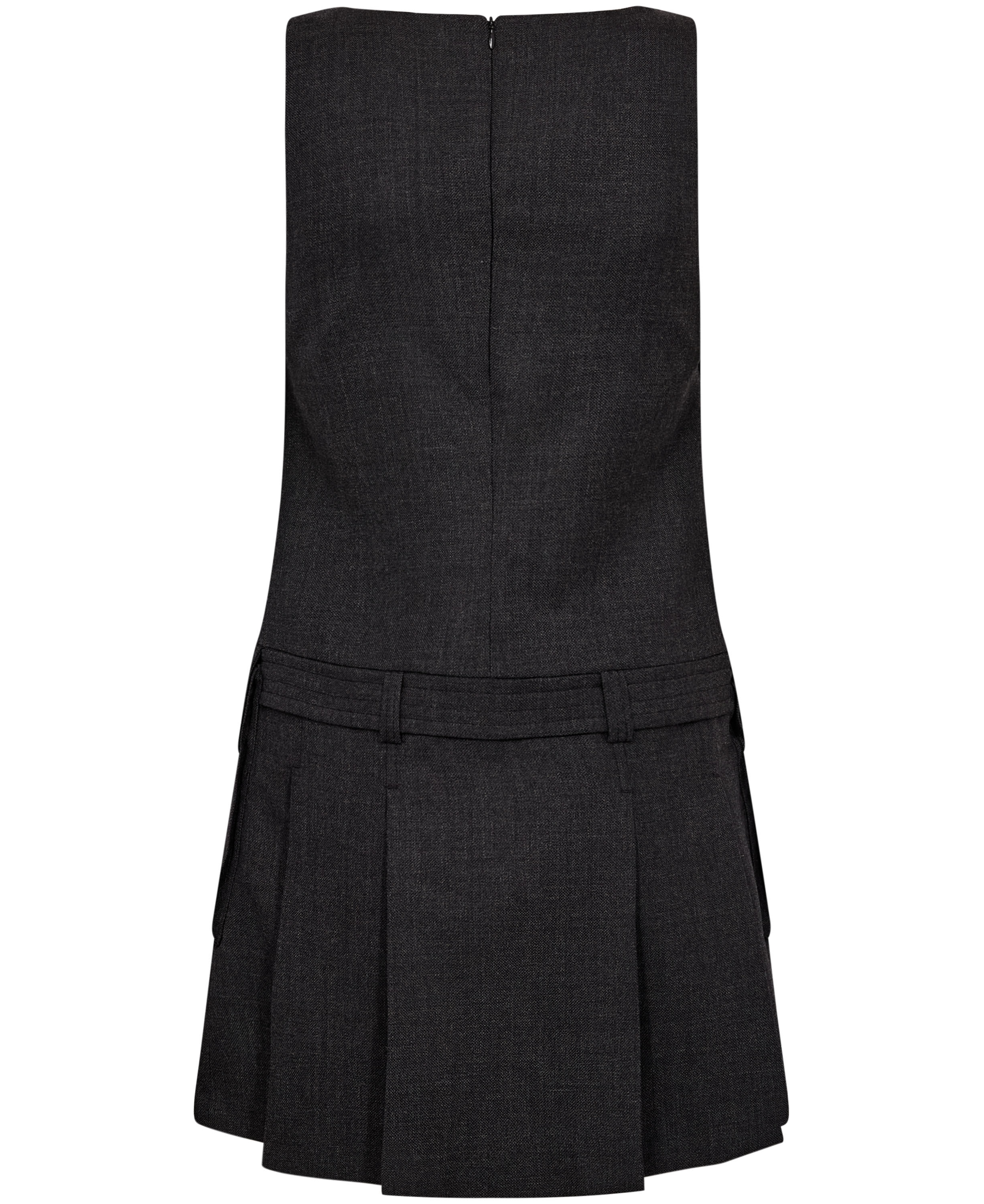 Wool Suiting Belted Mini Dress