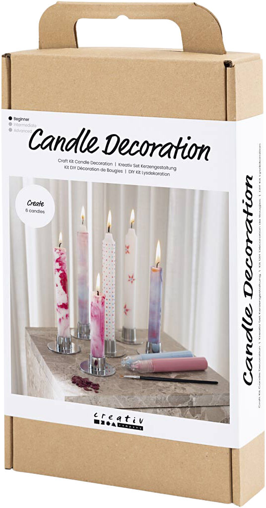 DIY Kit Lysdekoration, Dekorerede kronelys