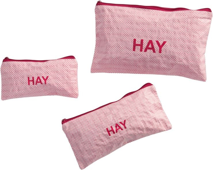 Candy Mono Wash Bag-Flat Set of 3-L