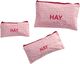 Candy Mono Wash Bag-Flat Set of 3-L