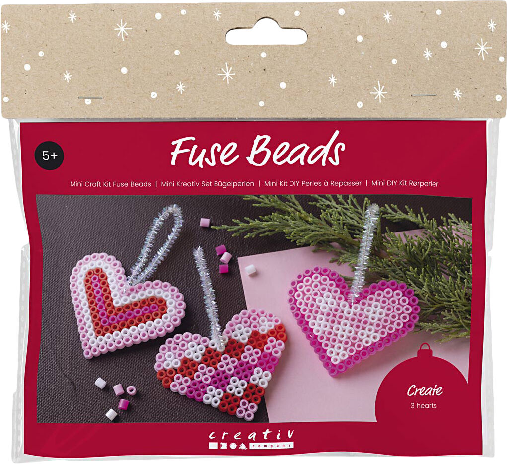 Mini DIY Kit R&oslash;rperler, Julehjerter