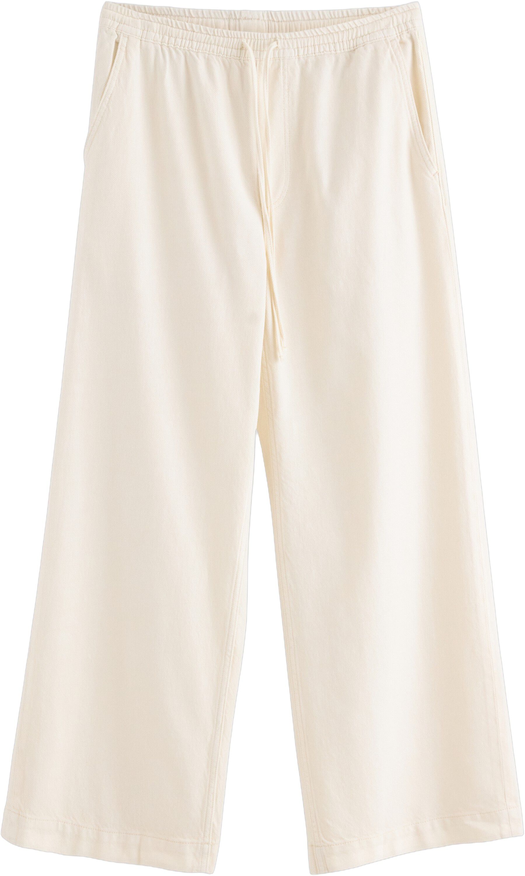 Wide-leg trousers with an elastic w
