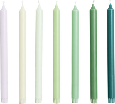 Gradient Candle-Set of 7-Greens