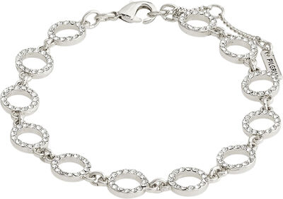 ROGUE recycled crystal halo bracelet silver-plated