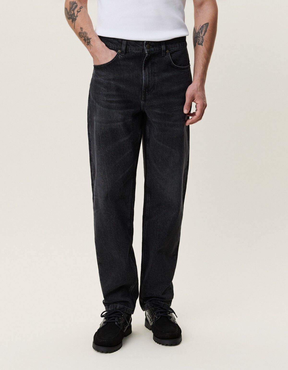 Ryder Black Washed Denim Jeans