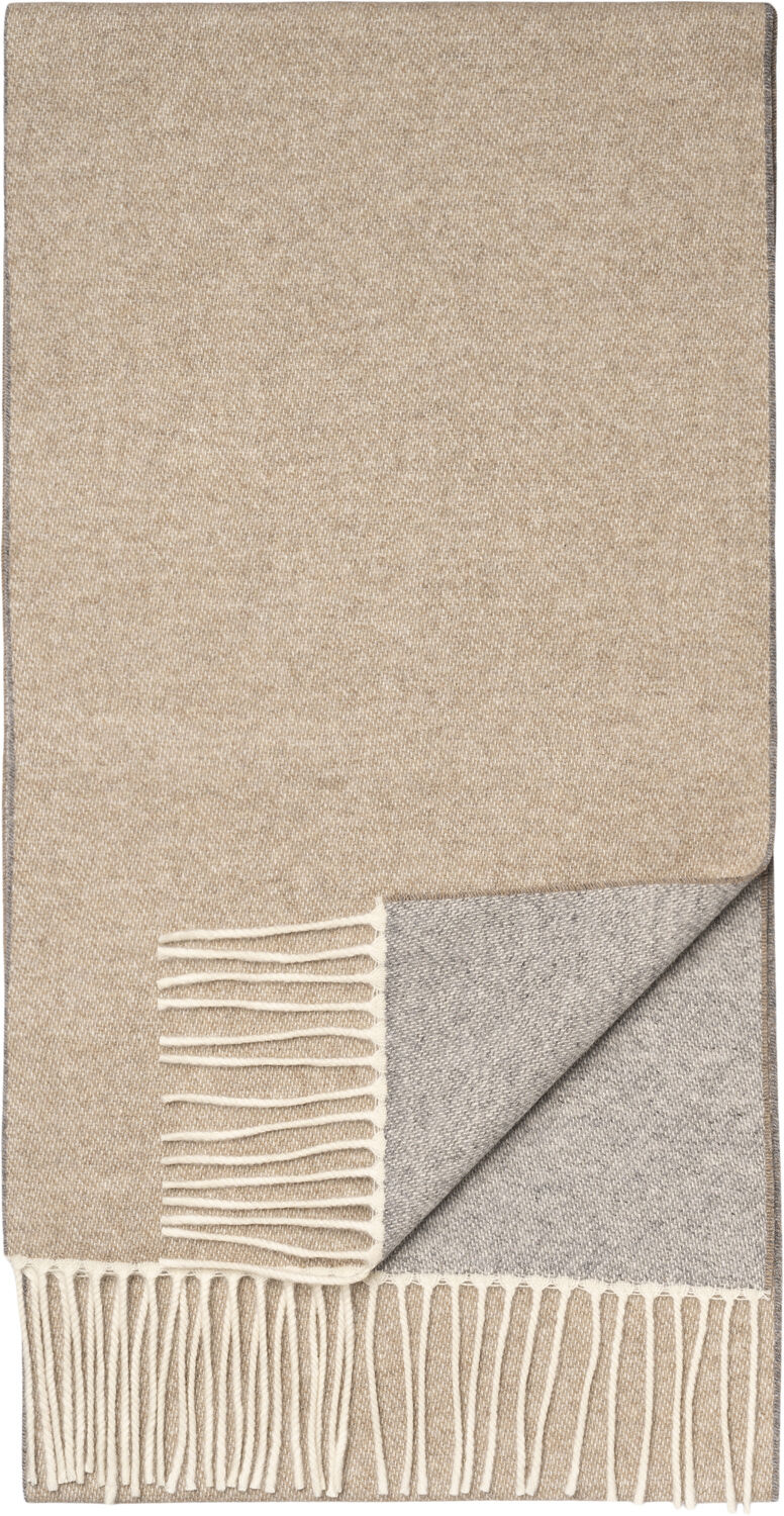 Beige Solid Cashmere Scarf