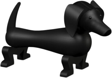 Gravhund lille m&oslash;rk bejdset eg