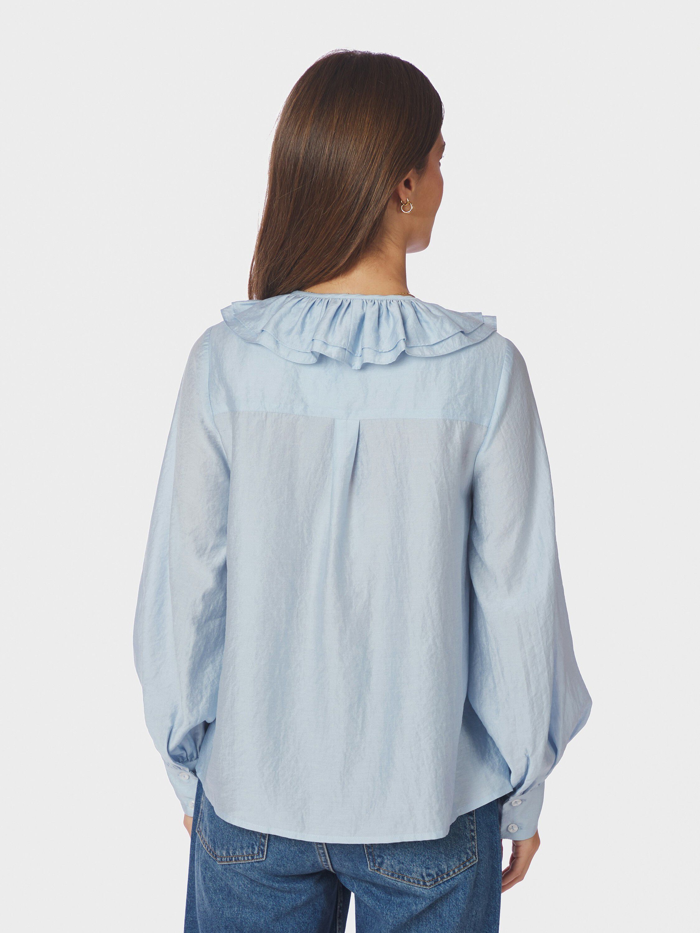 Katarina Crepe Ruffle Blouse