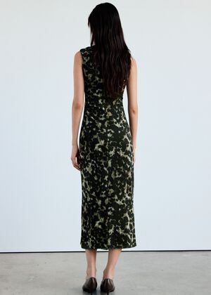 Printed mesh dress
