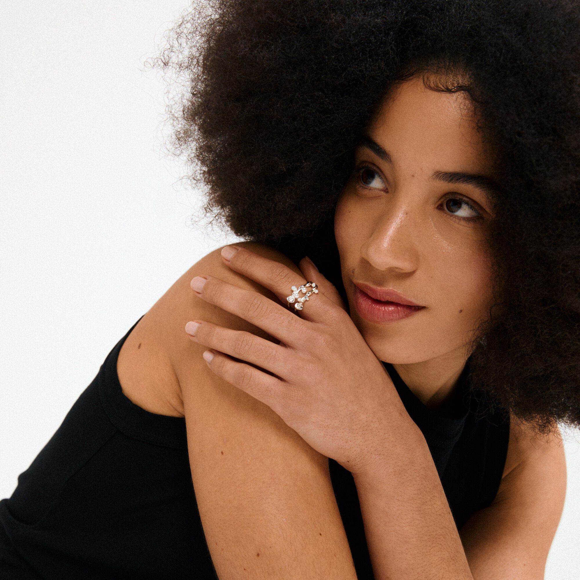 HADLEY rings, 2-in-1 set, silver-plated