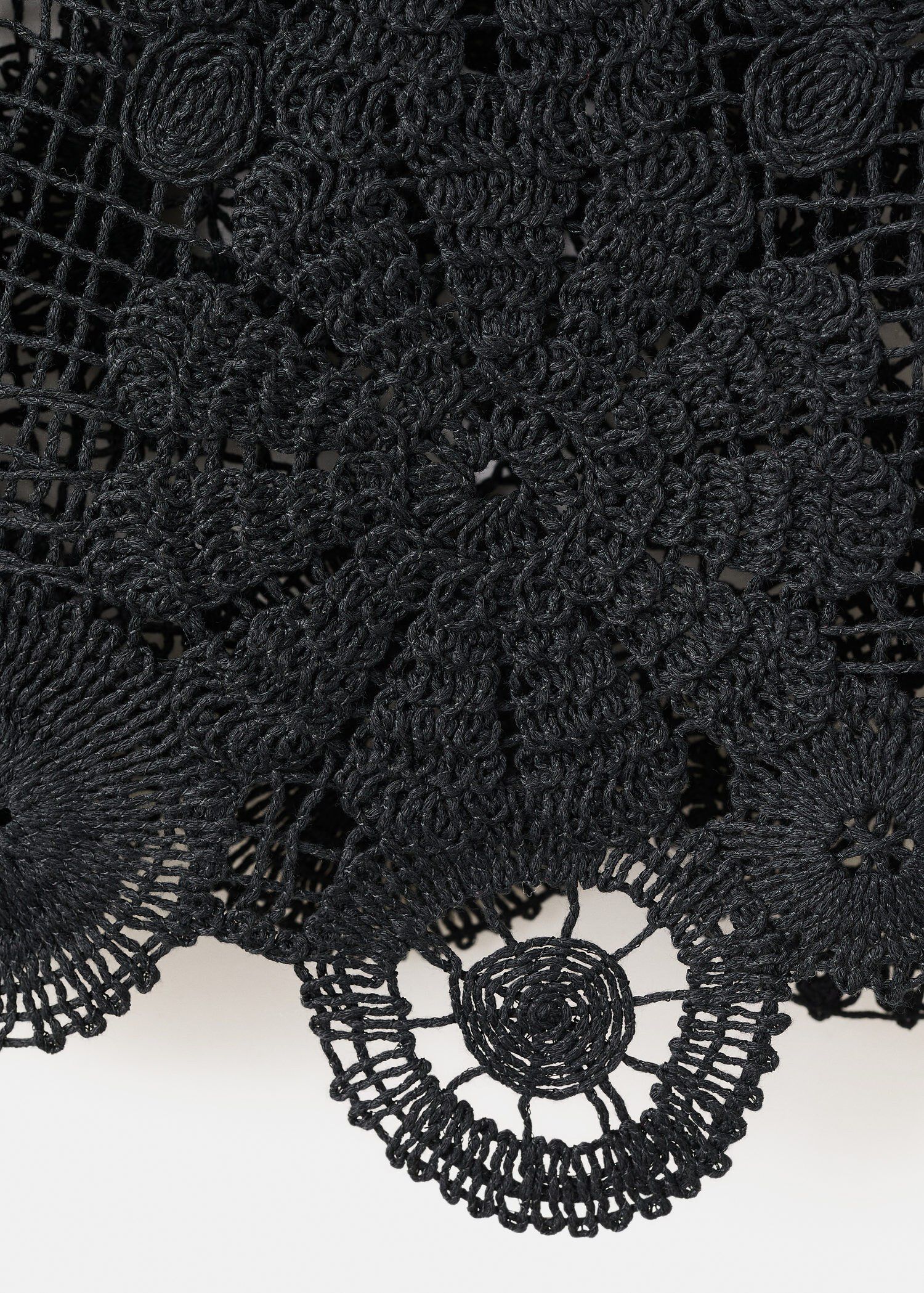 Embroidered top with openwork detai