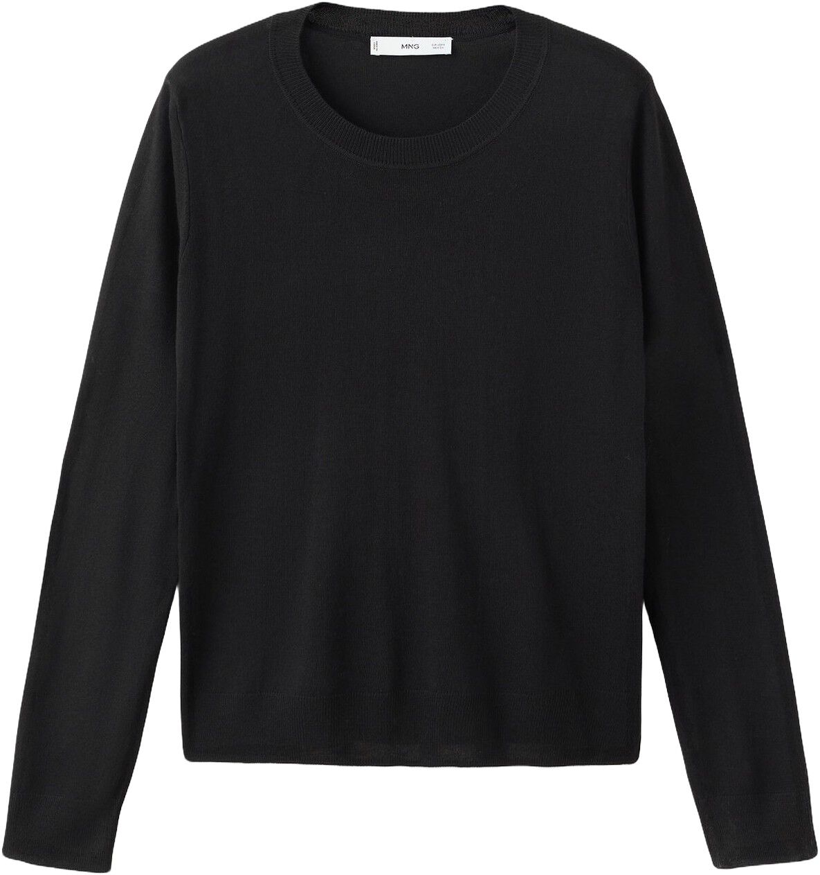 Fine-knit crew-neck sweater