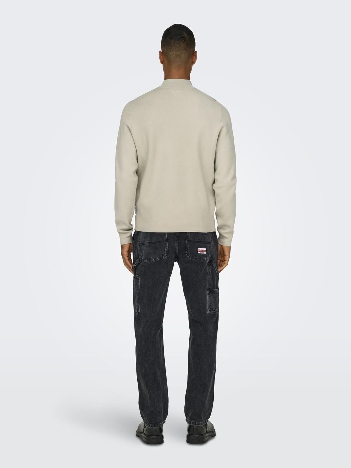 ONSCOOPER HALF ZIP HIGH NECK KNIT N