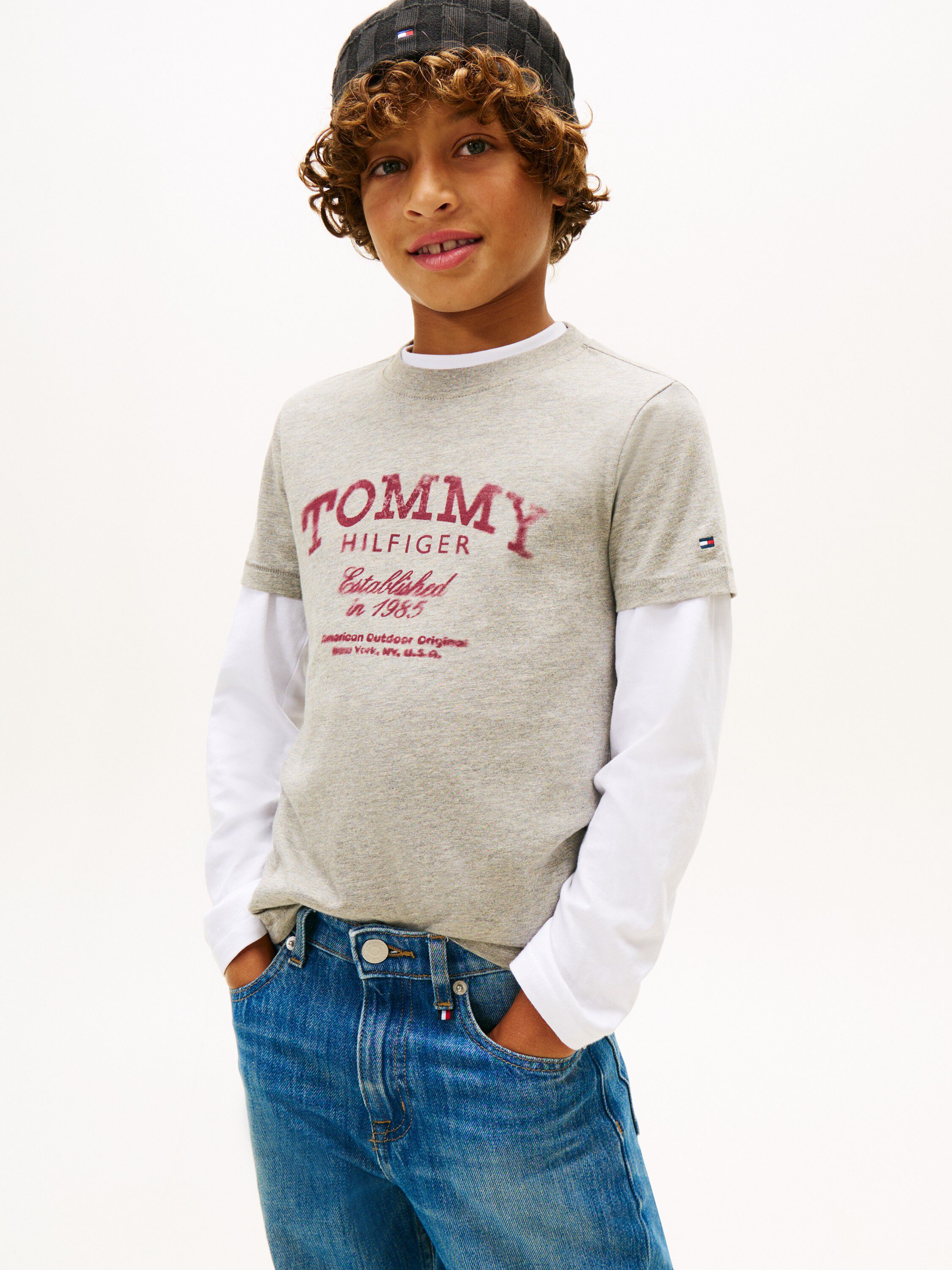 TOMMY FADED PRINT T-SHIRT SS