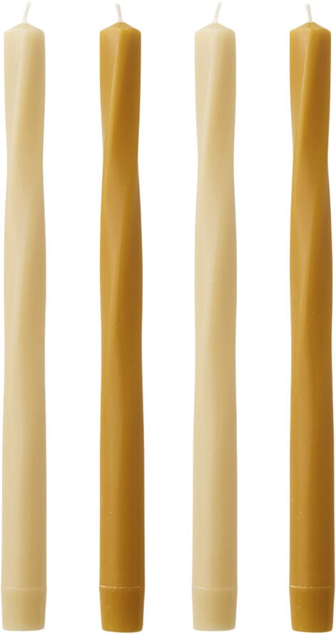 Twist Tapered Candle, H30, Warm, Se