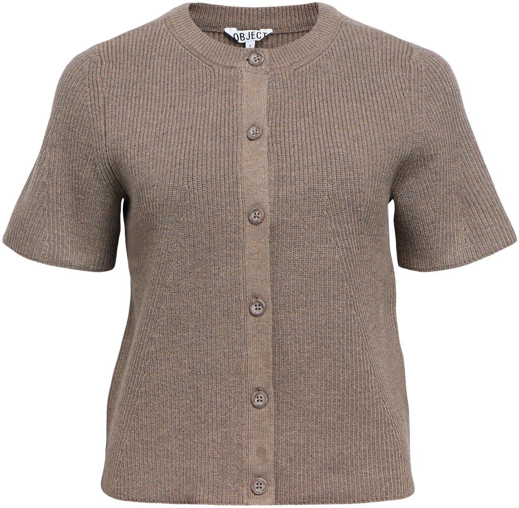 OBJVIOLA SS RE O-NECK CARDIGAN DIV