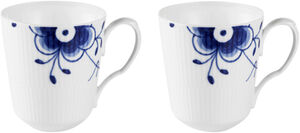 Blue Fluted Mega 37 cl mugg 2-pack