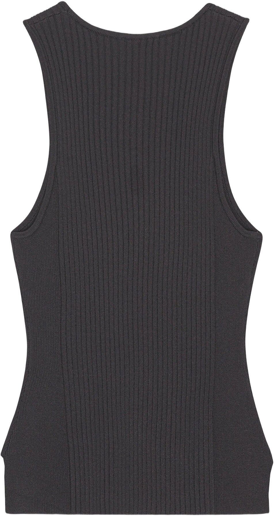 Svart &auml;rml&ouml;s melerad topp