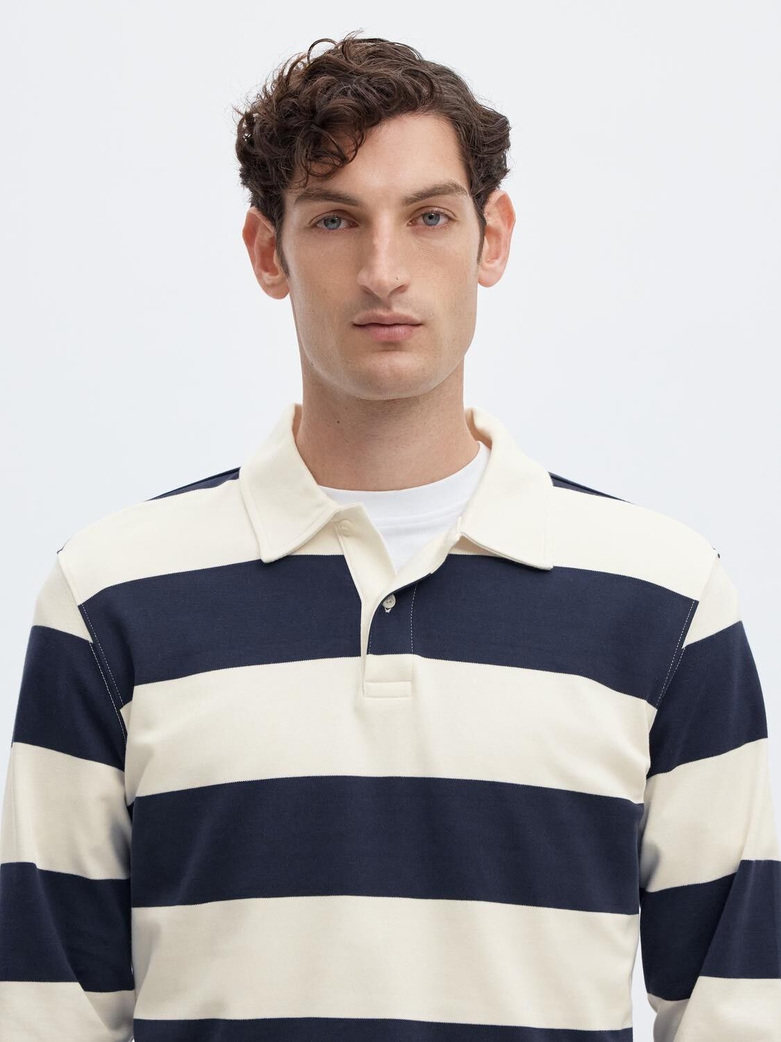 Slmcasper Ls Stripe Polo