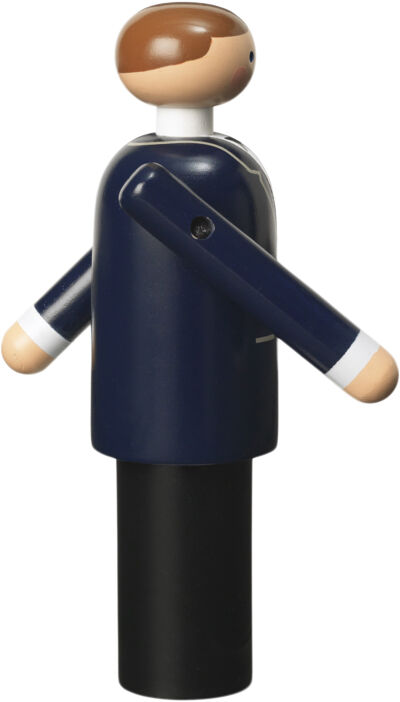 Brudgom H12 cm bl&aring;/sort/hvid