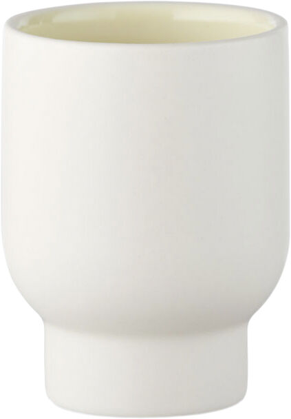 CUP, TALL, 2 PCS, CLAY IVORY, GLAZE LIGHT YELLOW, 75100IY