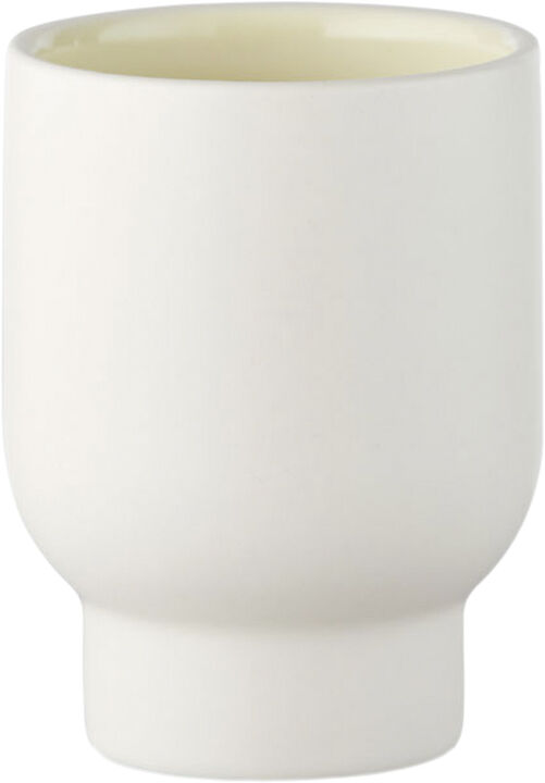 CUP, TALL, 2 PCS, CLAY IVORY, GLAZE LIGHT YELLOW, 75100IY