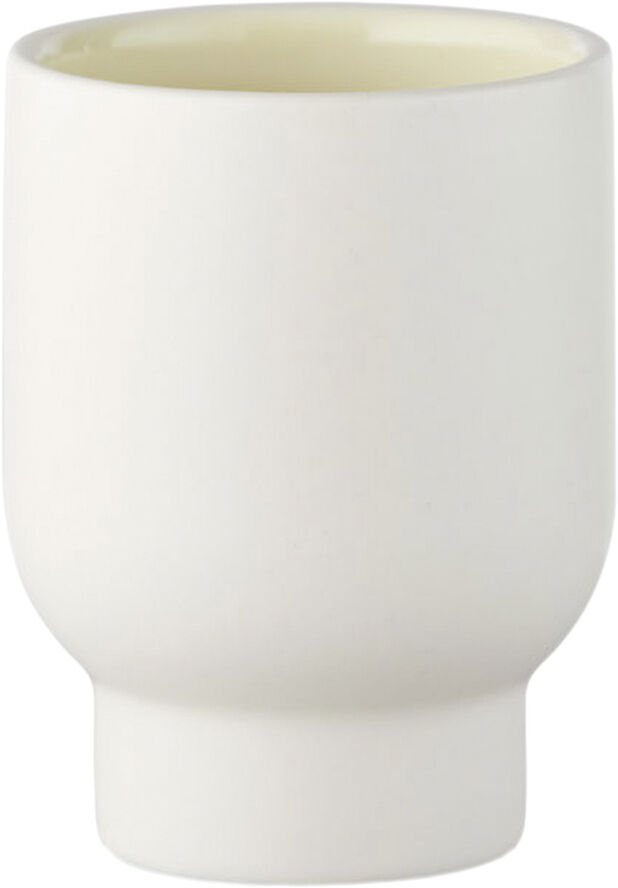 CUP, TALL, 2 PCS, CLAY IVORY, GLAZE LIGHT YELLOW, 75100IY