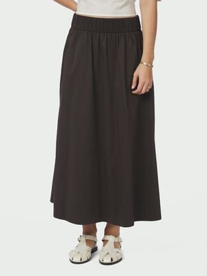 Yara Long Poplin Skirt