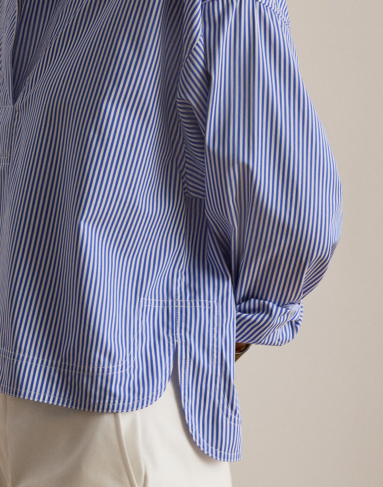 Striped Cropped Shirt