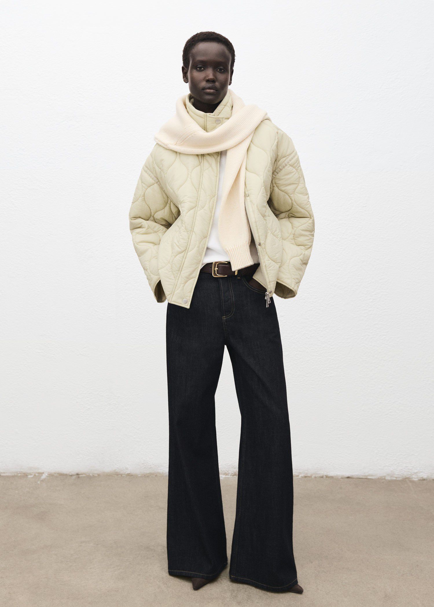 Oversize quilted down anorak