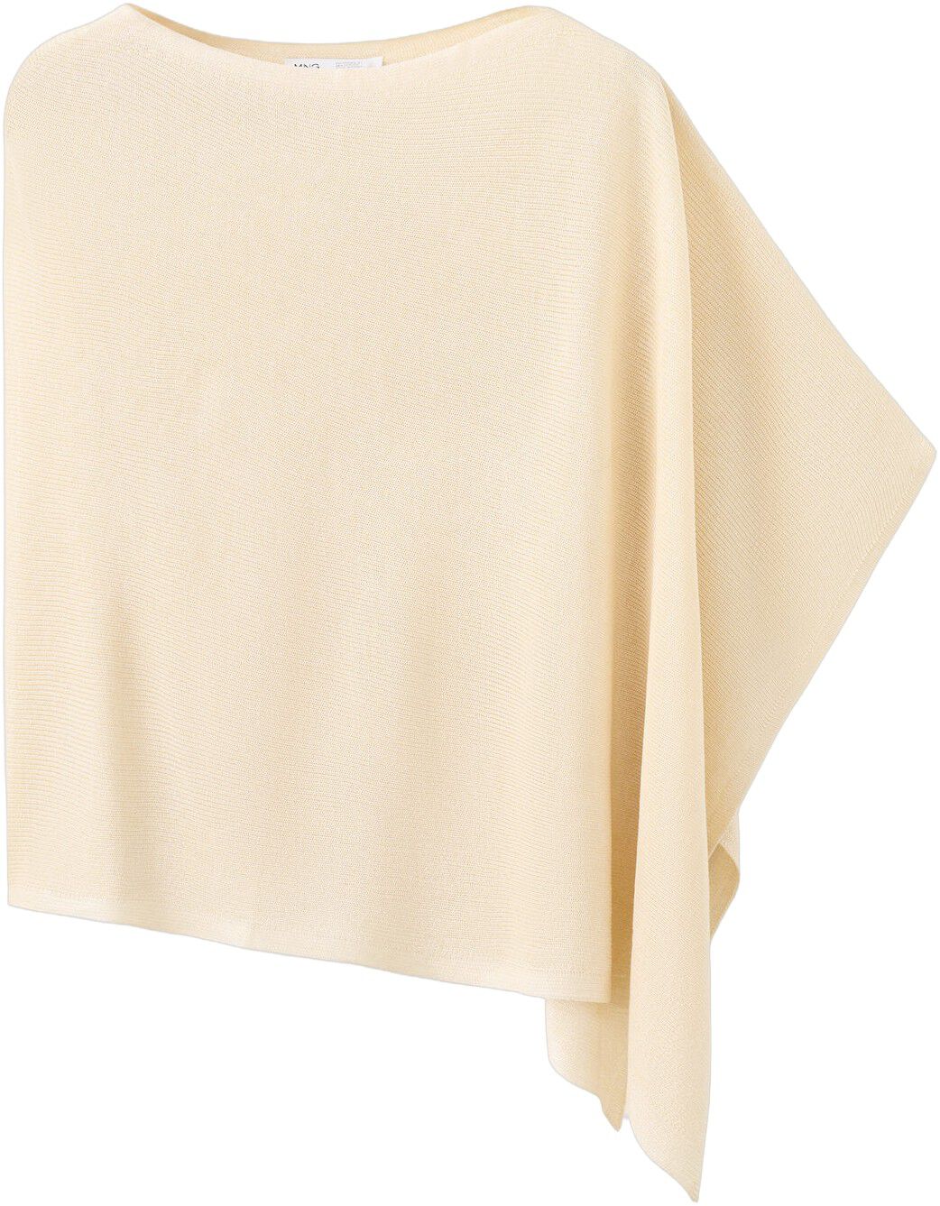 Asymmetrical knitted cape