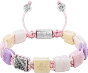 Women's Cream, White, Lavender & Soft Pink Ceramic Flatbead