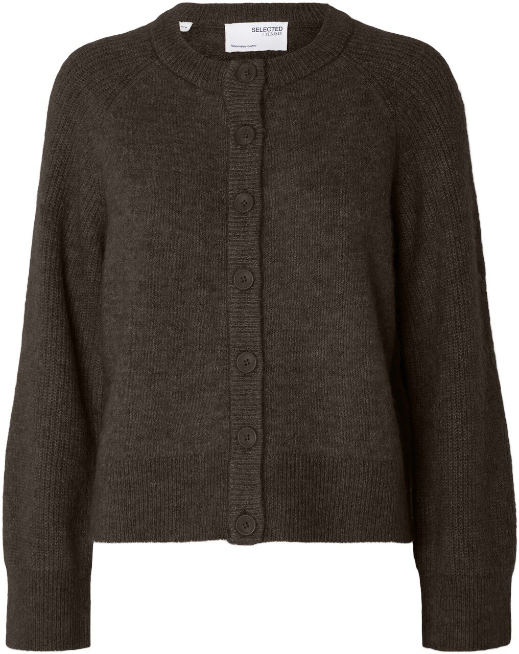 SLFRENA LS KNIT CARDIGAN CAMP