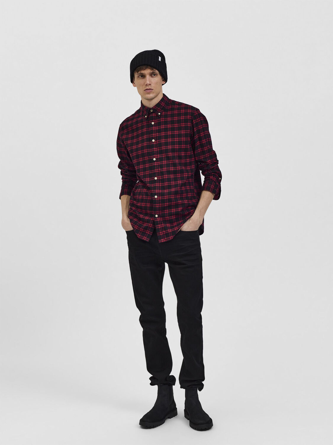 SLHSLIM-LEON 24001 BLACK ST JEANS W