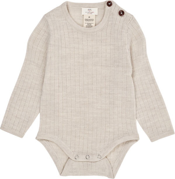 MERINO LS RIB BODYSTOCKING