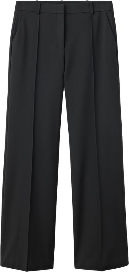 Flared trousers with seams