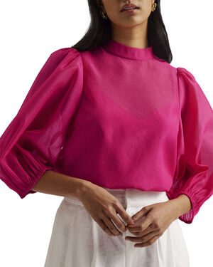 FRIAS Sheer Organza Top with Balloo
